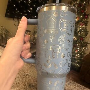 Bulldog 40oz engraved tumbler